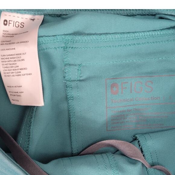 Figs Mens Large Seafoam Green T2001‎ Axim Nurse Scrub Pants Straight Leg - Picture 4 of 7